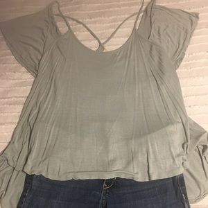 Sage green top